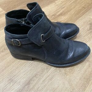 Born Black Leather Ankle Boots Women’s 6.5